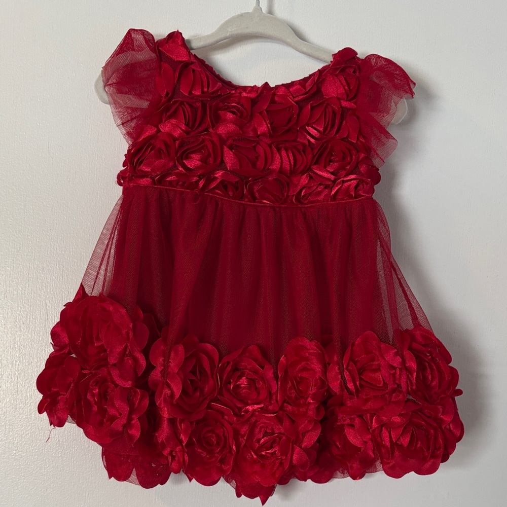 Red Floral Baby Dress